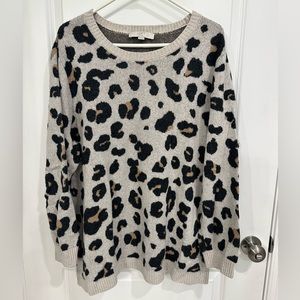 Loft Plus Size Leopard Sweater 24/26 3x